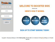 Tablet Screenshot of boosterbids.com